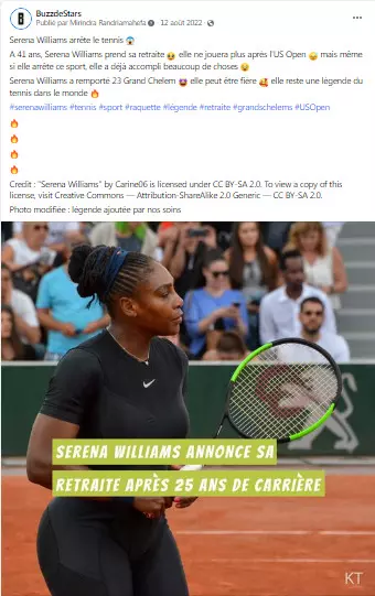 Serena Williams retraite tennis